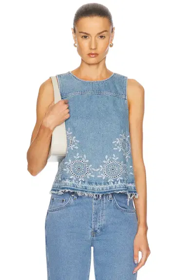 Ganni Denim Top | Thumbnail 1 Ganni Denim Top | Thumbnail 1