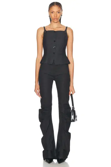 Ganni Suting Vest Top | Thumbnail 4 Ganni Suting Vest Top | Thumbnail 4