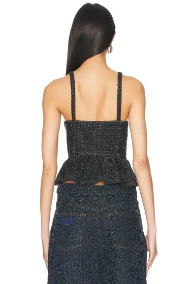Ganni Sleeveless Top | Thumbnail 3 Ganni Sleeveless Top | Thumbnail 3