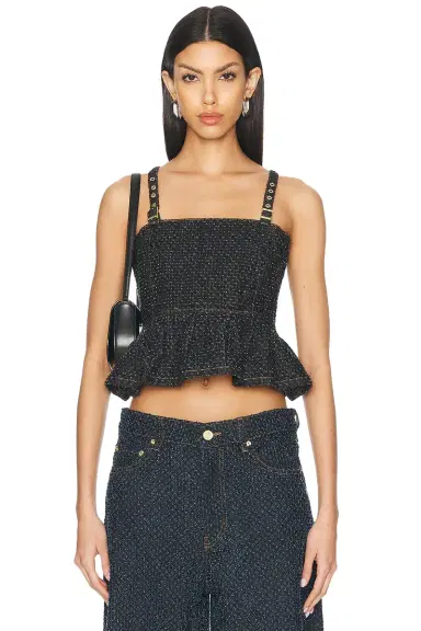 Ganni Sleeveless Top | Thumbnail 1 Ganni Sleeveless Top | Thumbnail 1