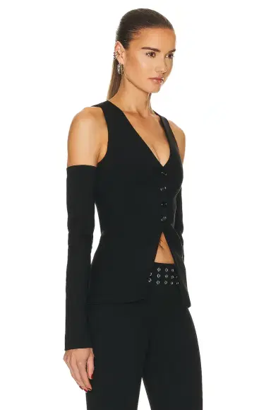 BLUMARINE Long Sleeve Gilet | Thumbnail 3 BLUMARINE Long Sleeve Gilet | Thumbnail 3