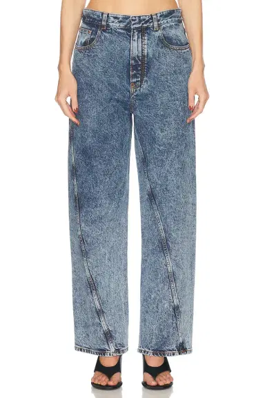 Alaïa Twisted Wide Leg Jeans | Thumbnail 1 Alaïa Twisted Wide Leg Jeans | Thumbnail 1