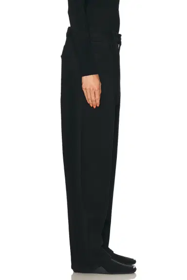 ALAÏA Knit Band Waist Straight Leg Jeans | Thumbnail 3 ALAÏA Knit Band Waist Straight Leg Jeans | Thumbnail 3