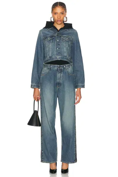 Alaïa Wide Leg With Snaps Jeans | Thumbnail 5 Alaïa Wide Leg With Snaps Jeans | Thumbnail 5