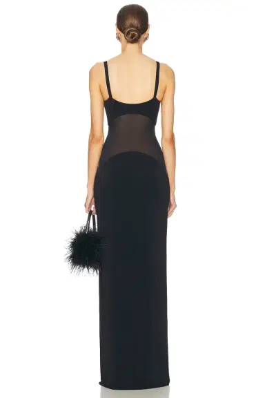 Helsa Sheer Knit Curve Maxi Dress | Thumbnail 3 Helsa Sheer Knit Curve Maxi Dress | Thumbnail 3