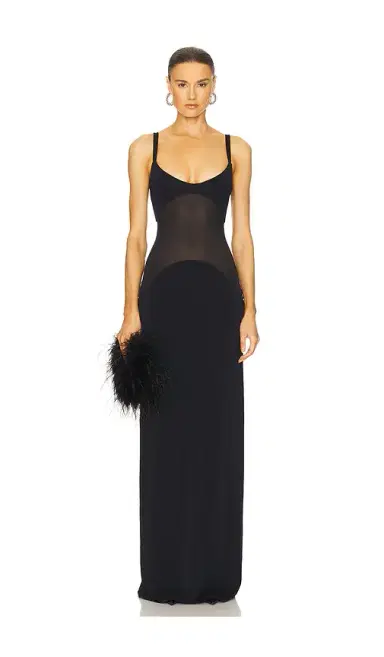 Helsa Sheer Knit Curve Maxi Dress | Thumbnail 4 Helsa Sheer Knit Curve Maxi Dress | Thumbnail 4