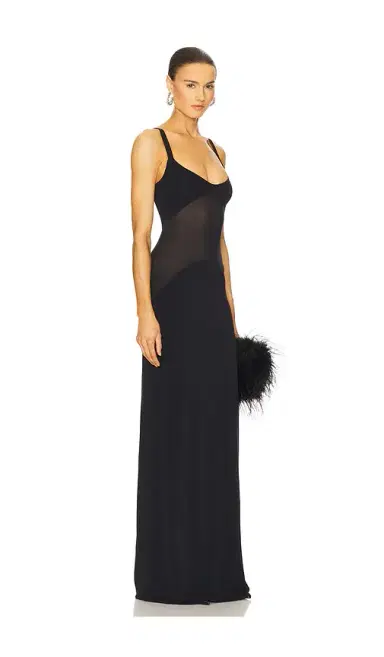Helsa Sheer Knit Curve Maxi Dress | Thumbnail 5 Helsa Sheer Knit Curve Maxi Dress | Thumbnail 5