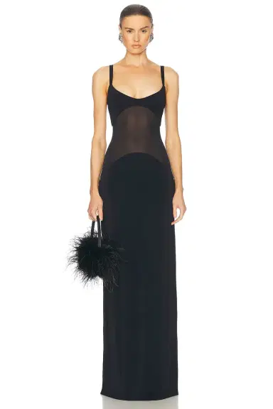 Helsa Sheer Knit Curve Maxi Dress | Thumbnail 1 Helsa Sheer Knit Curve Maxi Dress | Thumbnail 1