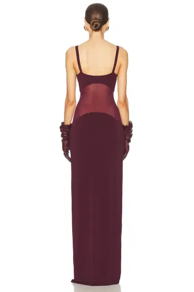 Helsa Sheer Knit Curve Maxi Dress | Thumbnail 3 Helsa Sheer Knit Curve Maxi Dress | Thumbnail 3