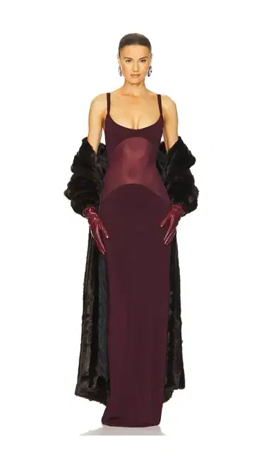 Helsa Sheer Knit Curve Maxi Dress | Thumbnail 4 Helsa Sheer Knit Curve Maxi Dress | Thumbnail 4