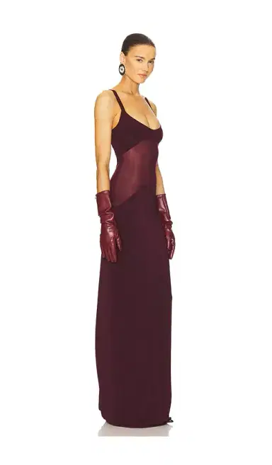 Helsa Sheer Knit Curve Maxi Dress | Thumbnail 5 Helsa Sheer Knit Curve Maxi Dress | Thumbnail 5