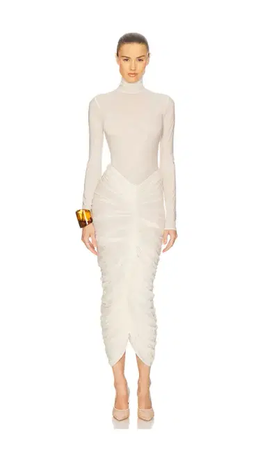 Helsa The Super Sheer Ruched Dress | Thumbnail 1 Helsa The Super Sheer Ruched Dress | Thumbnail 1