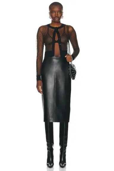 Alaïa Sheer Cardigan | Thumbnail 4 Alaïa Sheer Cardigan | Thumbnail 4