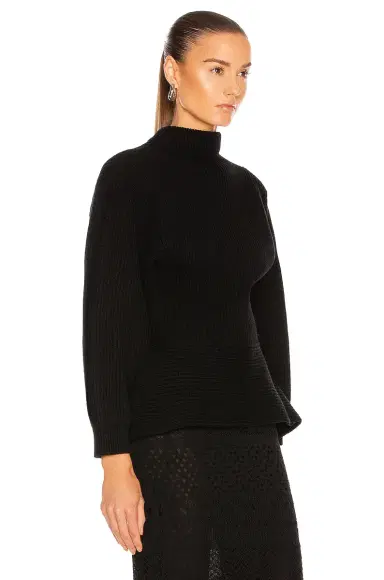 Alaïa Fitted Sculpted Long Sleeve Sweater | Thumbnail 3 Alaïa Fitted Sculpted Long Sleeve Sweater | Thumbnail 3