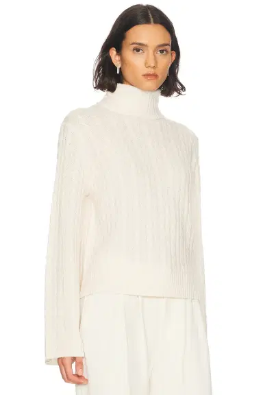 Jenni Kayne Cable Nell Turtleneck Sweater | Thumbnail 2 Jenni Kayne Cable Nell Turtleneck Sweater | Thumbnail 2