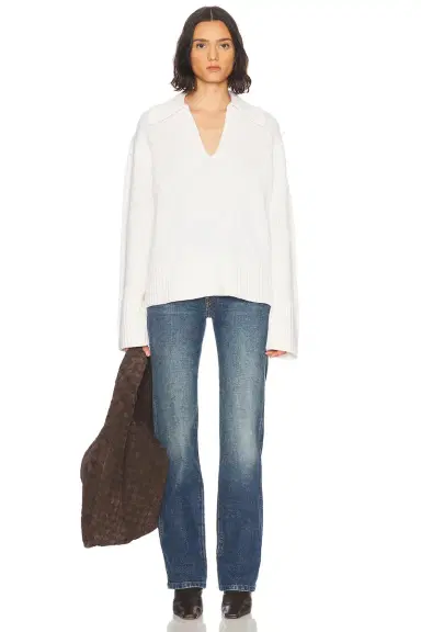 Jenni Kayne Cashmere Phoebe Polo Sweater | Thumbnail 4 Jenni Kayne Cashmere Phoebe Polo Sweater | Thumbnail 4