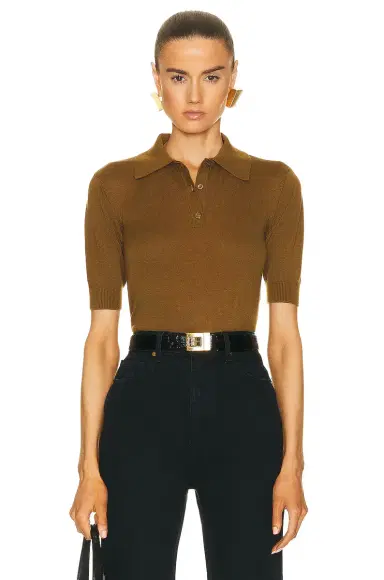 Saint Laurent Short Sleeve Polo Shirt | Thumbnail 1 Saint Laurent Short Sleeve Polo Shirt | Thumbnail 1
