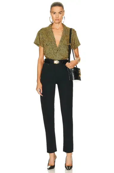 Saint Laurent Cropped Short Sleeve Shirt | Thumbnail 4 Saint Laurent Cropped Short Sleeve Shirt | Thumbnail 4