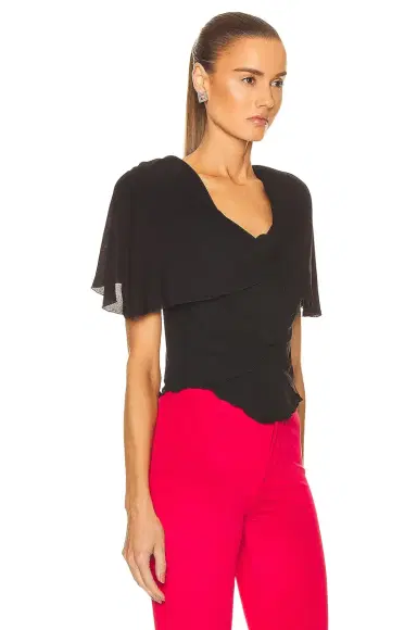 Saint Laurent Short Sleeve Top | Thumbnail 2 Saint Laurent Short Sleeve Top | Thumbnail 2