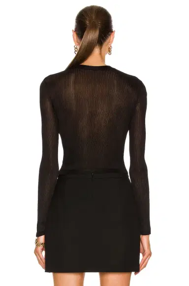 Saint Laurent Long Sleeve Top | Thumbnail 4 Saint Laurent Long Sleeve Top | Thumbnail 4