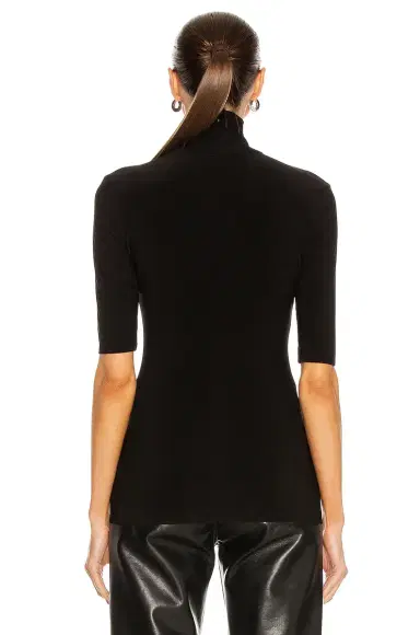 Norma Kamali x Lifestyle Slim Fit Short Sleeve Turtleneck Top | Thumbnail 3 Norma Kamali x Lifestyle Slim Fit Short Sleeve Turtleneck Top | Thumbnail 3