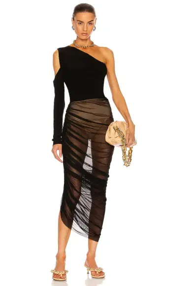 Norma Kamali One Shoulder One Sleeve Top | Thumbnail 5 Norma Kamali One Shoulder One Sleeve Top | Thumbnail 5
