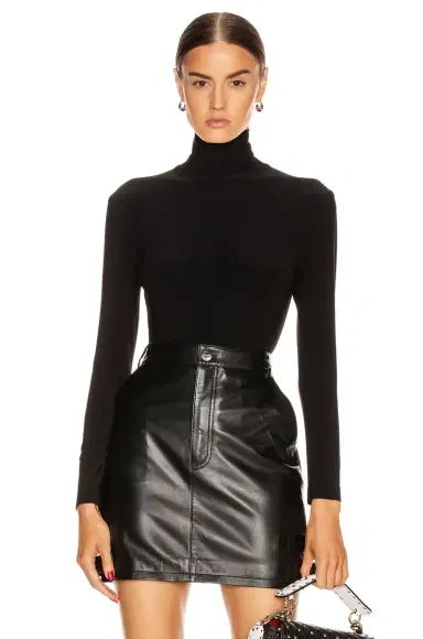 Norma Kamali Long Sleeve Turtleneck Bodysuit | Thumbnail 1 Norma Kamali Long Sleeve Turtleneck Bodysuit | Thumbnail 1