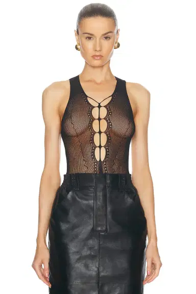 Saint Laurent Cut Out Bodysuit | Thumbnail 1 Saint Laurent Cut Out Bodysuit | Thumbnail 1