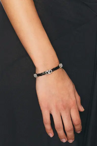 Valentino Garavani V Logo Signature Leather Bracelet | Thumbnail 2 Valentino Garavani V Logo Signature Leather Bracelet | Thumbnail 2