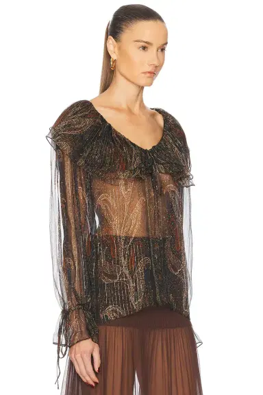 Saint Laurent Sheer Blouse | Thumbnail 2 Saint Laurent Sheer Blouse | Thumbnail 2