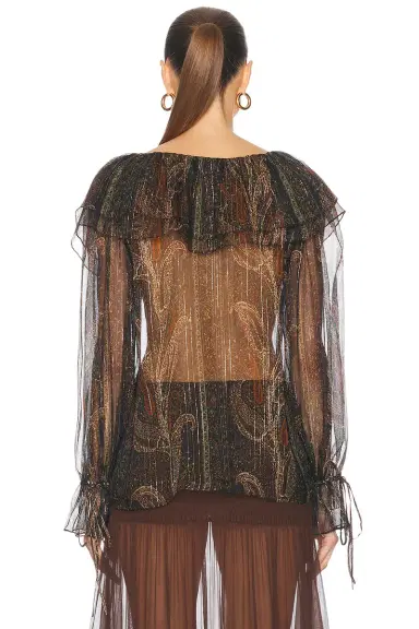 Saint Laurent Sheer Blouse | Thumbnail 3 Saint Laurent Sheer Blouse | Thumbnail 3