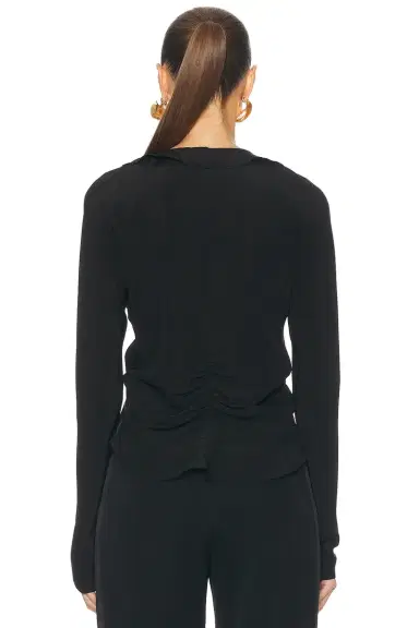 Saint Laurent Long Sleeve Ruffle Top | Thumbnail 3 Saint Laurent Long Sleeve Ruffle Top | Thumbnail 3
