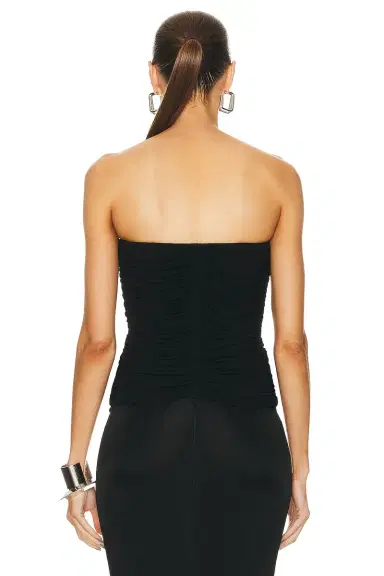 Saint Laurent Strapless Crepe Top | Thumbnail 3 Saint Laurent Strapless Crepe Top | Thumbnail 3