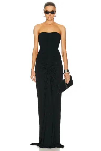 Saint Laurent Strapless Crepe Top | Thumbnail 4 Saint Laurent Strapless Crepe Top | Thumbnail 4