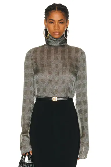 Saint Laurent Sheer Blouse | Thumbnail 1 Saint Laurent Sheer Blouse | Thumbnail 1