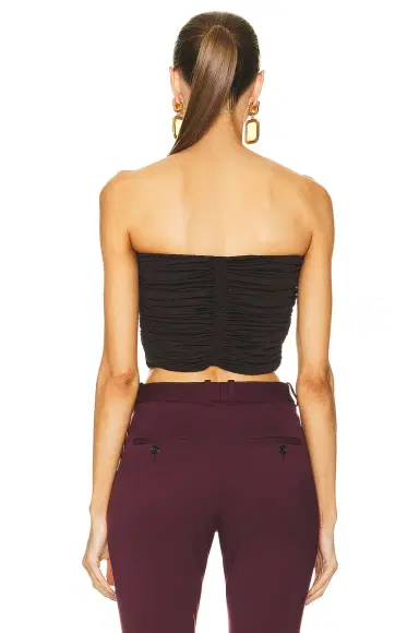 Saint Laurent Ruched Sleeveless Top | Thumbnail 3 Saint Laurent Ruched Sleeveless Top | Thumbnail 3