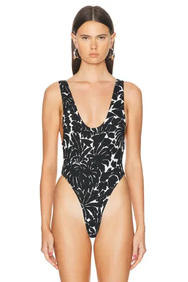 Saint Laurent Palm Print Bodysuit | Thumbnail 2 Saint Laurent Palm Print Bodysuit | Thumbnail 2