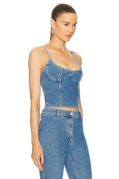 Magda Butrym Denim Tank Top | Thumbnail 2 Magda Butrym Denim Tank Top | Thumbnail 2