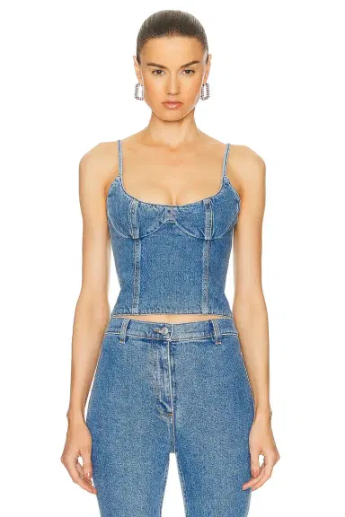Magda Butrym Denim Tank Top | Thumbnail 1 Magda Butrym Denim Tank Top | Thumbnail 1