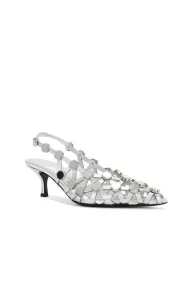 The Attico Grid 50mm Slingback | Thumbnail 4 The Attico Grid 50mm Slingback | Thumbnail 4