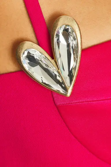 AREA Crystal Heart Mini Dress | Thumbnail 6 AREA Crystal Heart Mini Dress | Thumbnail 6