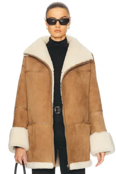 Toteme Signature Shearling Jacket | Thumbnail 1 Toteme Signature Shearling Jacket | Thumbnail 1