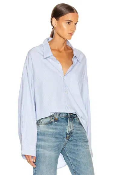 R13 Drop Neck Oxford Shirt | Thumbnail 2 R13 Drop Neck Oxford Shirt | Thumbnail 2