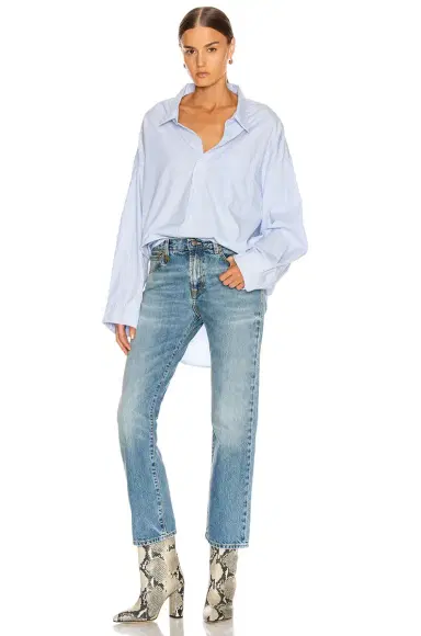 R13 Drop Neck Oxford Shirt | Thumbnail 4 R13 Drop Neck Oxford Shirt | Thumbnail 4