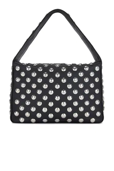 Khaite Elena Silver Studs Shoulder Bag | Thumbnail 1 Khaite Elena Silver Studs Shoulder Bag | Thumbnail 1