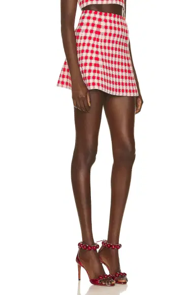 ALAÏA Check Mini Skirt | Thumbnail 2 ALAÏA Check Mini Skirt | Thumbnail 2
