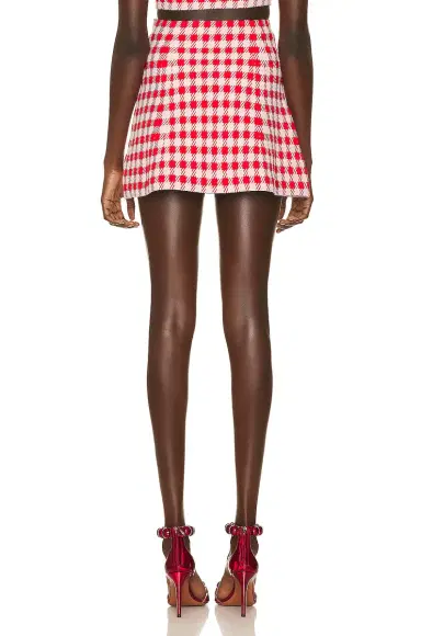 ALAÏA Check Mini Skirt | Thumbnail 3 ALAÏA Check Mini Skirt | Thumbnail 3