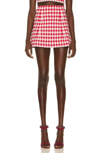 ALAÏA Check Mini Skirt | Thumbnail 1 ALAÏA Check Mini Skirt | Thumbnail 1