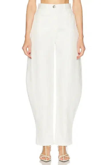 MATTHEW BRUCH High Waist Barrel Leg Jeans | Thumbnail 1 MATTHEW BRUCH High Waist Barrel Leg Jeans | Thumbnail 1