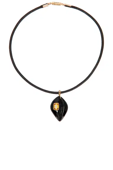DEZSO BY SARA BELTRÁN Cowry Medio Emerald Cut Citrine Necklace | Thumbnail 1 DEZSO BY SARA BELTRÁN Cowry Medio Emerald Cut Citrine Necklace | Thumbnail 1